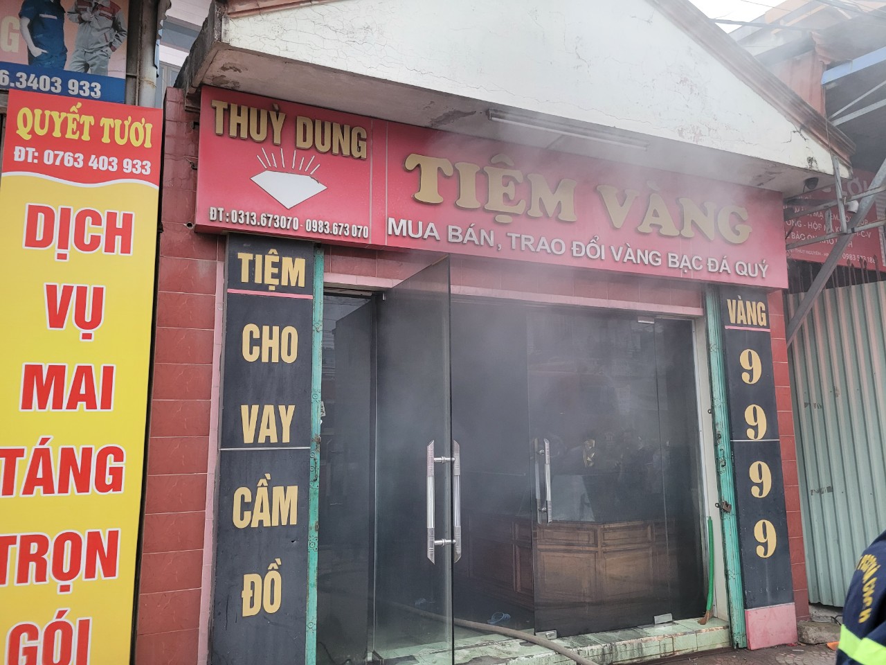 Thông tin về vụ cháy tiệm vàng ở thôn 1, xã Quảng Thanh, huyện Thủy Nguyên